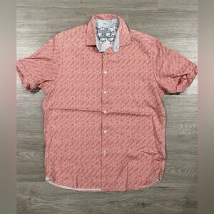Men's Ted Baker Palm Tree Button‎ Down Blouse